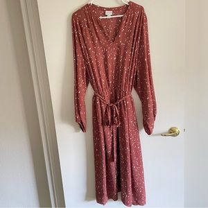 Ava & Viv Midi Long sleeve dress